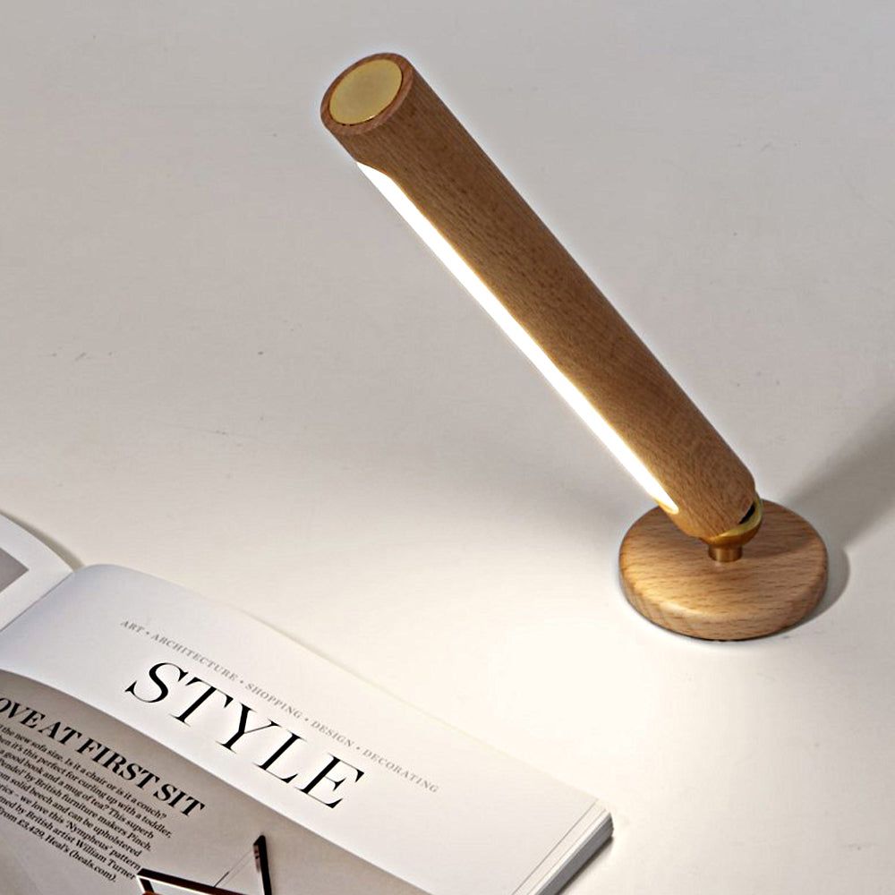 Rotation Wood Led Portable Magnetic Usb Touch Night Light