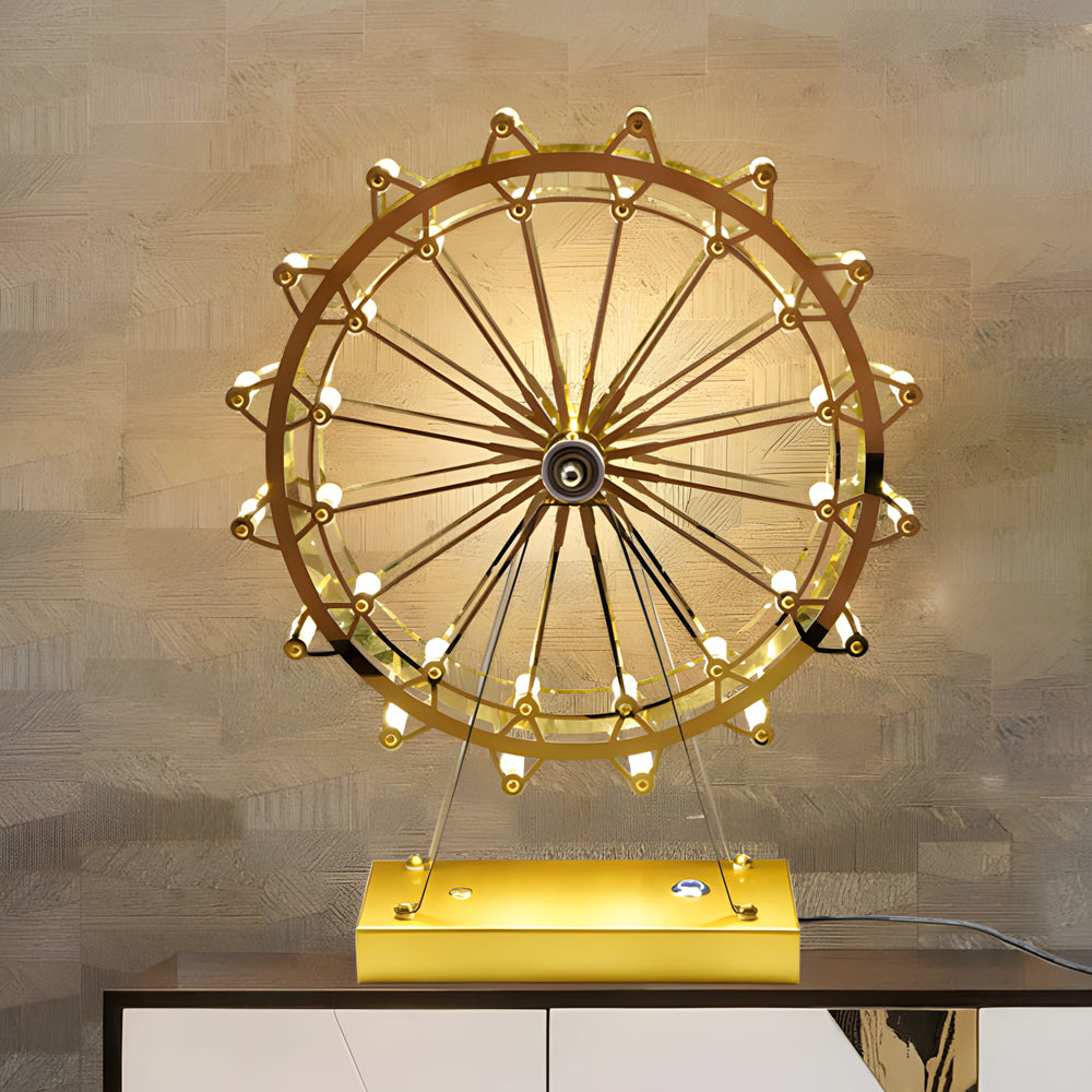 Vintage Ferris Wheel Table Lamp With Integrated Led