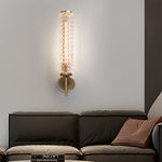 Creative Luxury Glass Copper American Style Bedroom Wall Lights Indoor