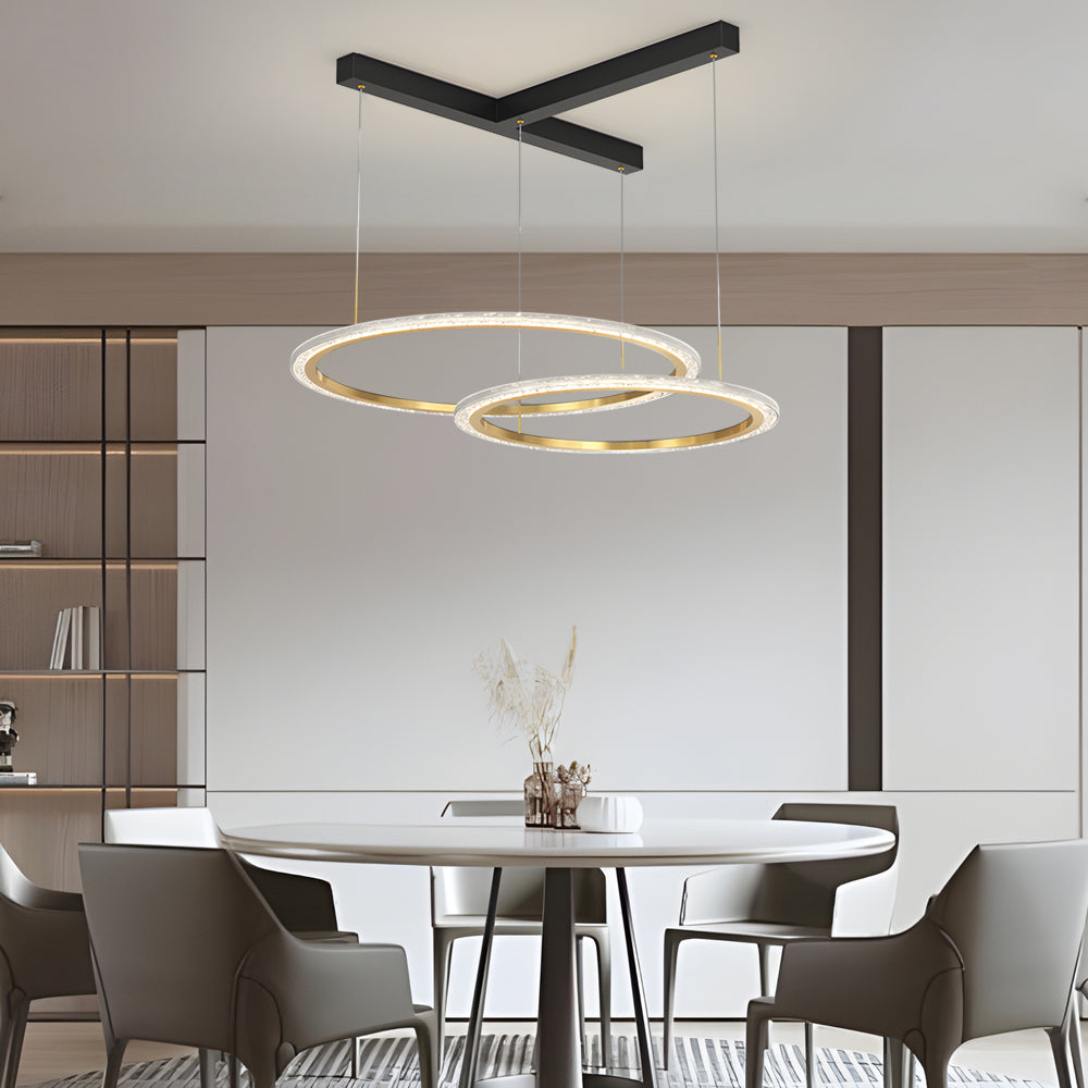 2 3 Rings Three Step Dimming Creative Modern Ceiling Lights Fixture Chandelier