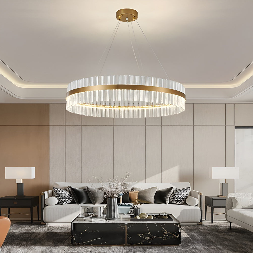 Round Crystal Pendant Light Li002000