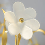 French Style 4 Light Glass Flower Bouquet Chandelier