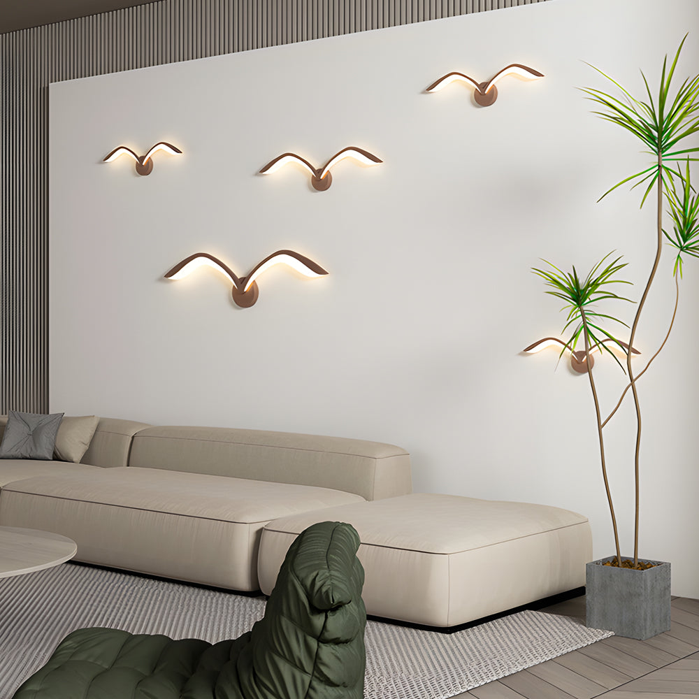 Modern Seagull Led Wall Sconce Nordic Acrylic Wing Design