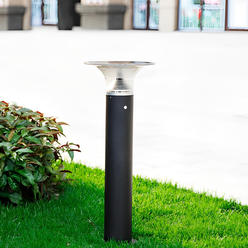 Modern Solar Path Downlights 360° Black LED Landscape Lighting