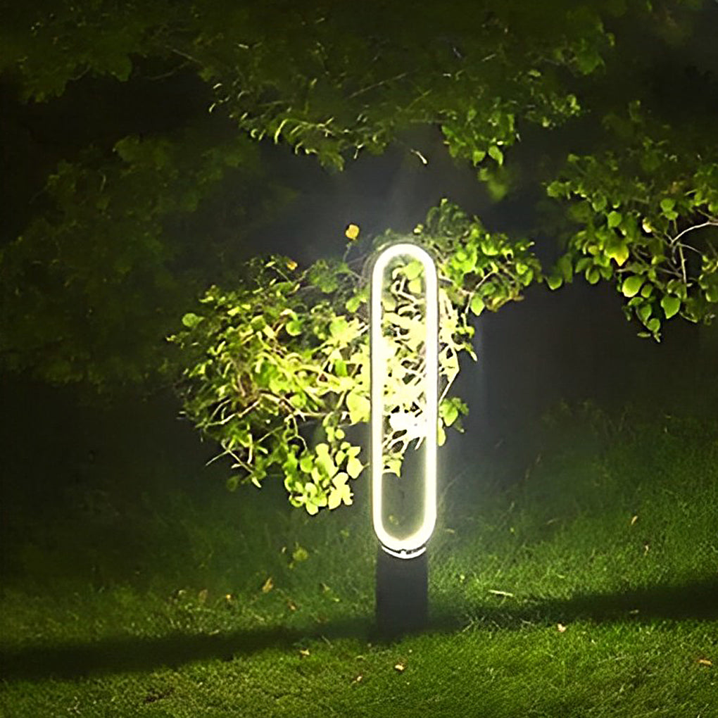 Modern Linear Solar Pathway Lights in Black Aluminum, IP65 Waterproof