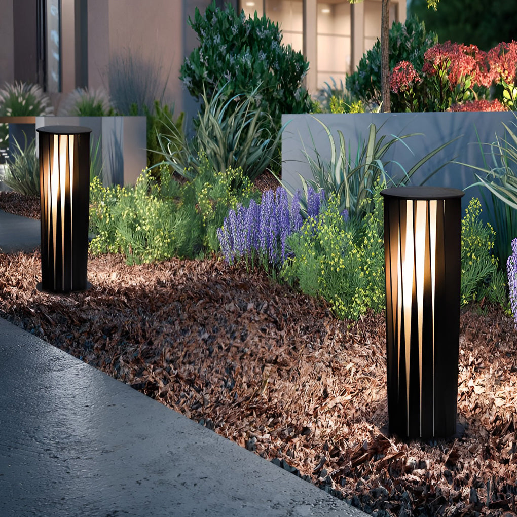 Cylindrical Led Waterproof Solar Pathway Lights