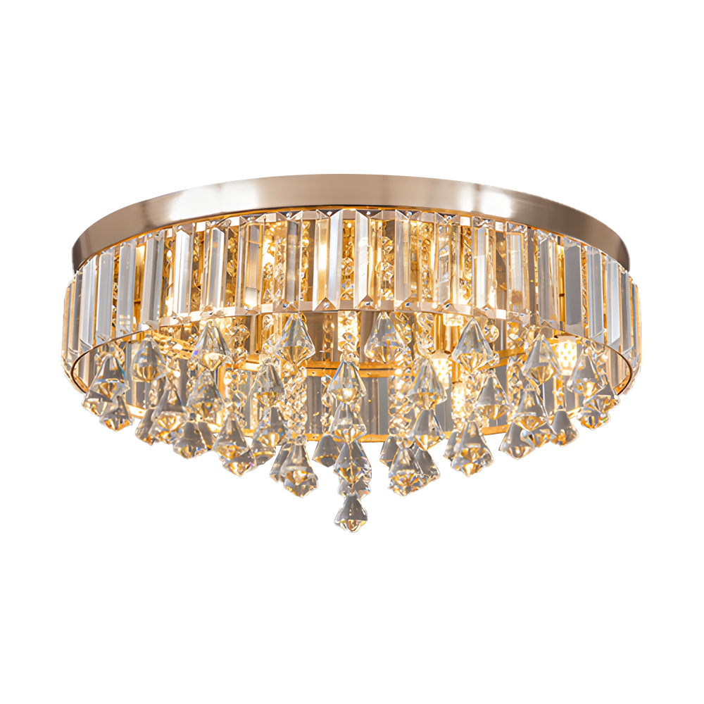 19 Round Crystal Pendants Led Ceiling Lights Fixture Ceiling Lamp