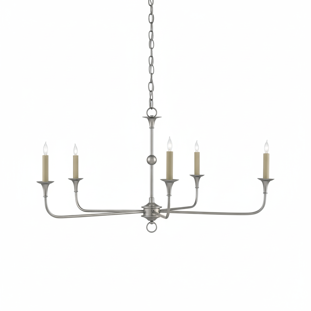 Elara Candle Chandelier – Modern Brass Candelabra Chandelier for Dining Room