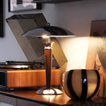 Chrome Mushroom Umbrella Table Lamp 3 Step Led Lights