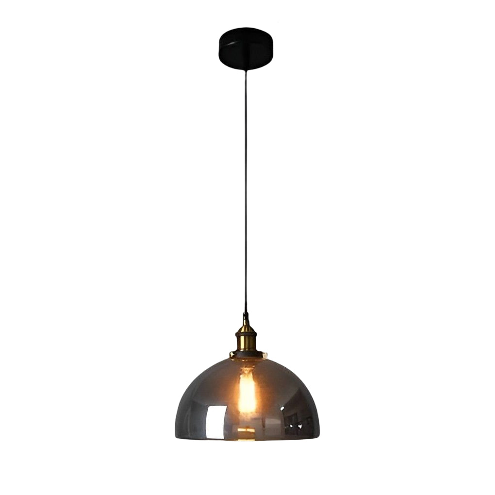 Smoke Gray Industrial Pendant Lamp Ha077613