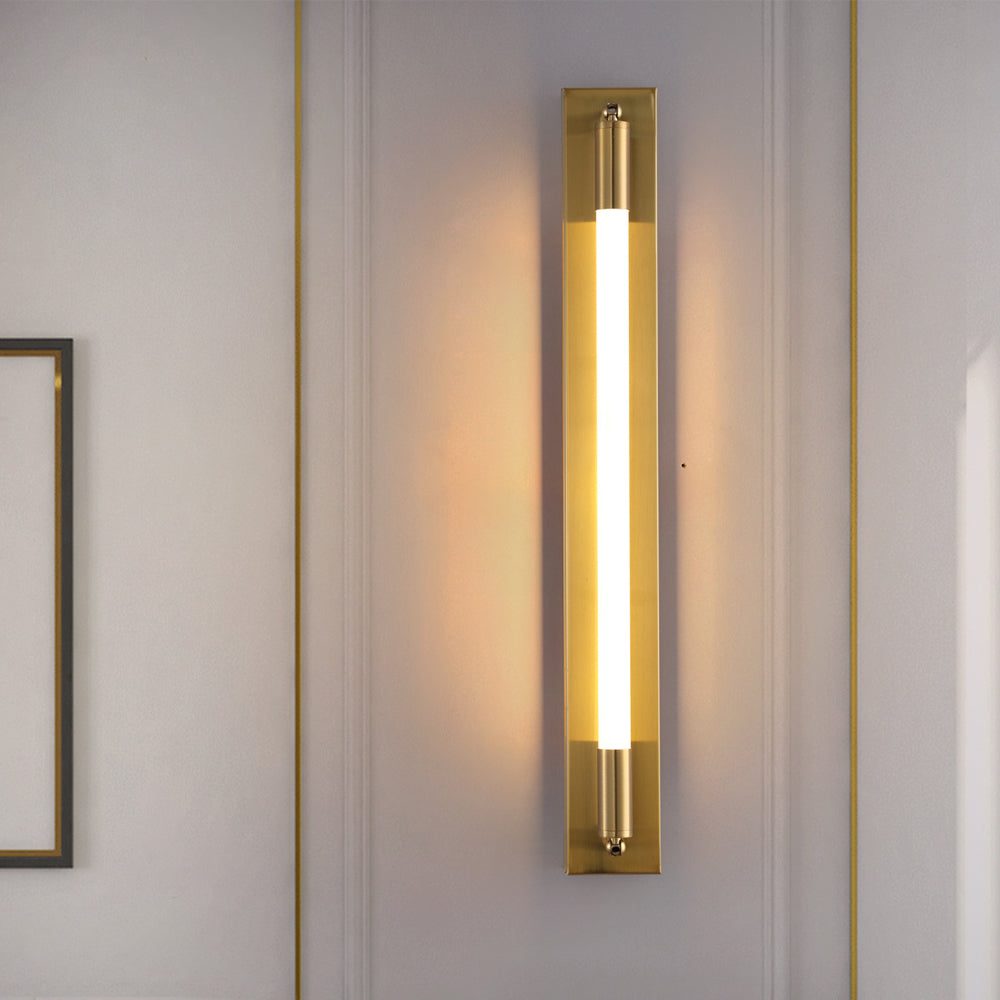 19 68 Acrylic Tube 1 Light Led Wall Lights Indoor Black Gold Chrome Base