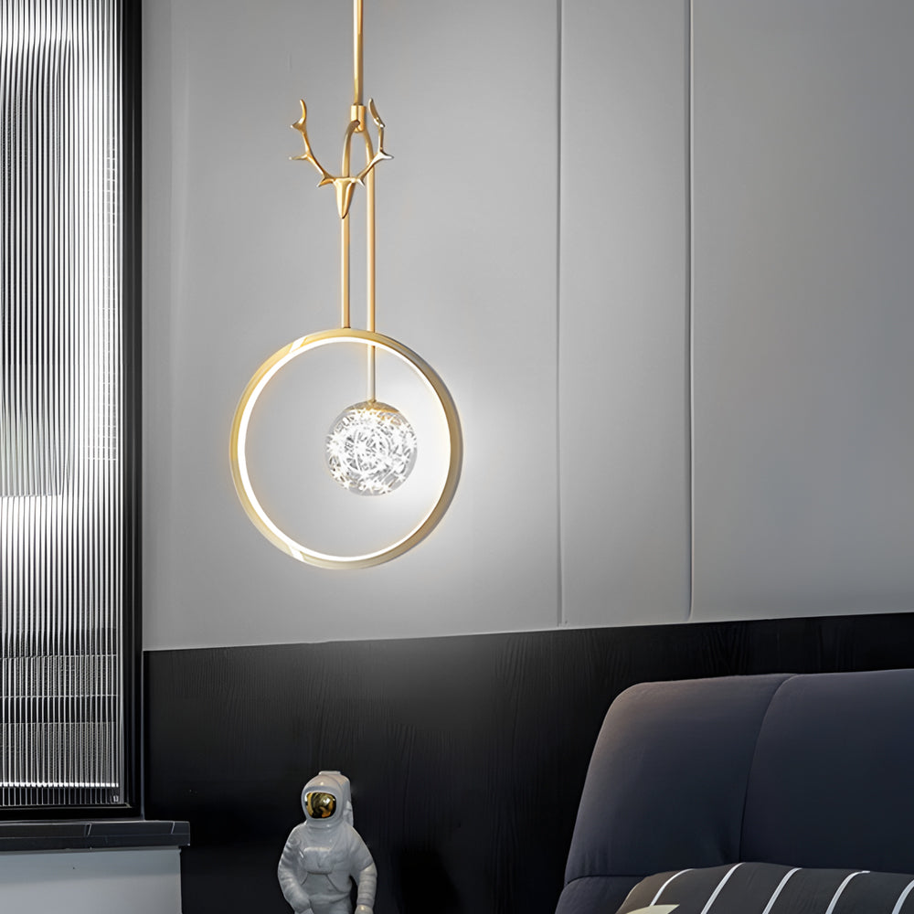 Antlers Decor Rings 3 Step Dimming Dimmable Led Modern Pendant Lights Li002771