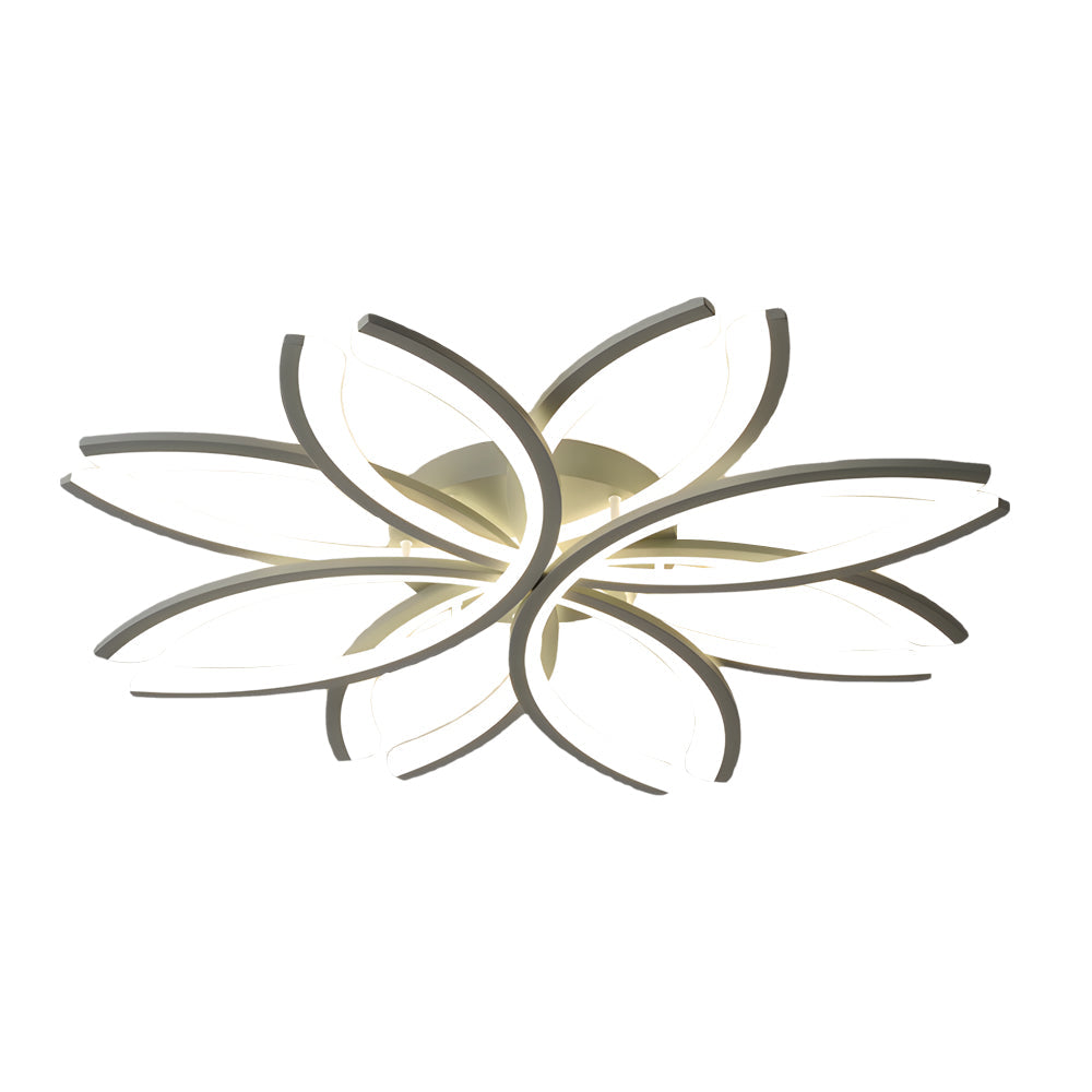 Led Flush Mount Flower Shaped Acrylic Ceiling Light White Gray Ceiling Lighting Fixture For Living Room