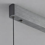 Long Linear Brushed Aluminum Led Island Pendant Lamp