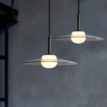 Glass Ufo Led Black Kitchen Pendant Light Li002218