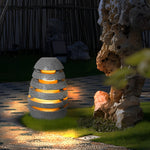 Sculptural Egg-Shaped Resin LED Lawn Light for Modern Outdoor Spaces
