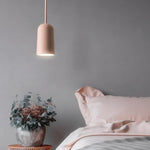 1 Light Resin Pink Figura Arc Pendant Lamp
