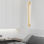 Copper LED Linear Wall Sconce with Three-Step Dimming for Modern Interiors