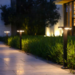 Modern 4-Light Square LED Outdoor Path Lights – Waterproof Landscape Lighting