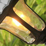 Classic Black LED Outdoor Post Light with Water Glass Lens