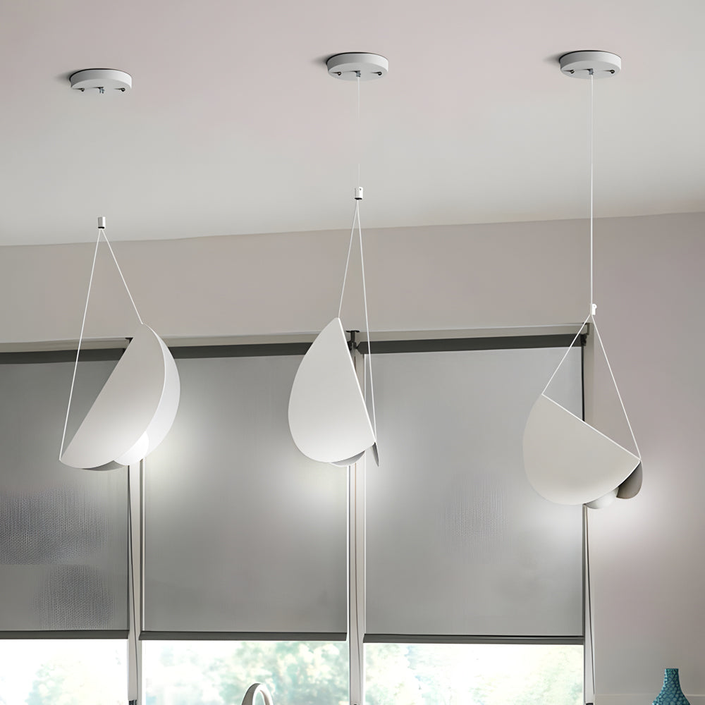 1 3 6 Light Minimalist Line White Glider Pendant Light