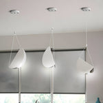 1 3 6 Light Minimalist Line White Glider Pendant Light