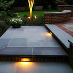 Recessed LED Step Light in Black Aluminum for Modern Architecture
