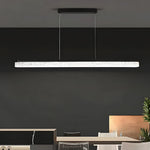 1 Light 47 24 In Island Light Dimmable Black Linear Pendant Light