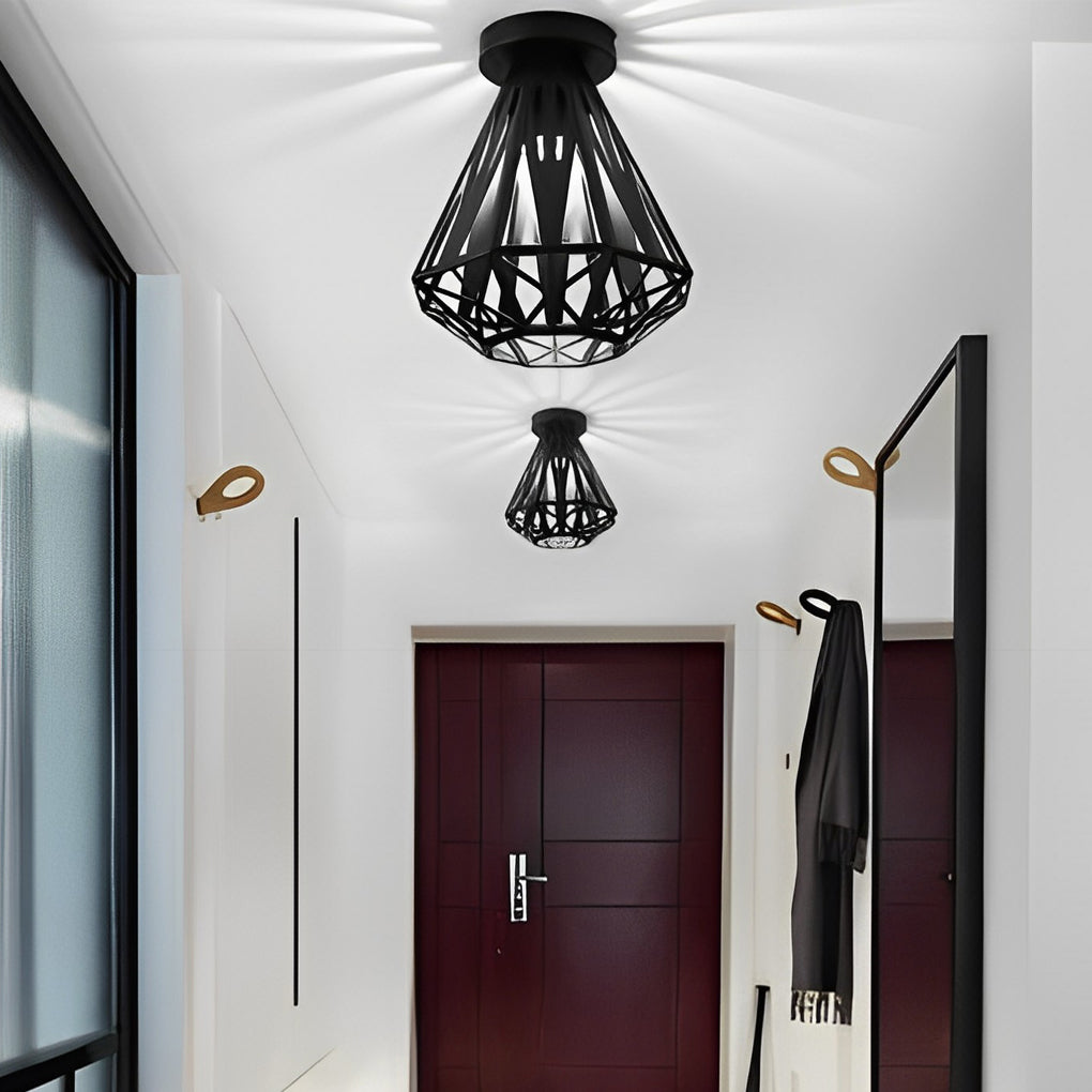 Retro Cage Led Ceiling Light Ha085021