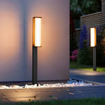 Modern Black Dual Cylinder LED Pathway Lights for Outdoor Landscapes