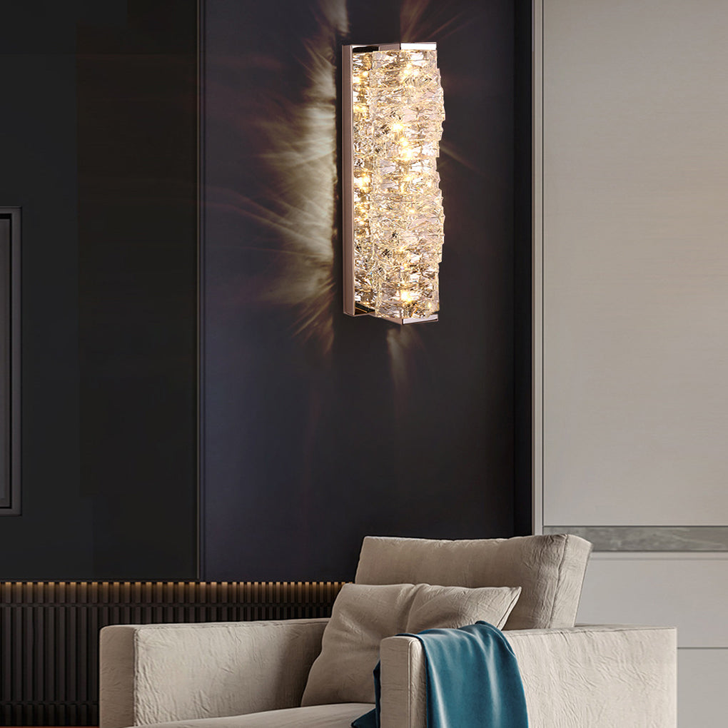 Creative Crystal Three Color Light Led Modern Wall Sconce Lighting Wall Lamp