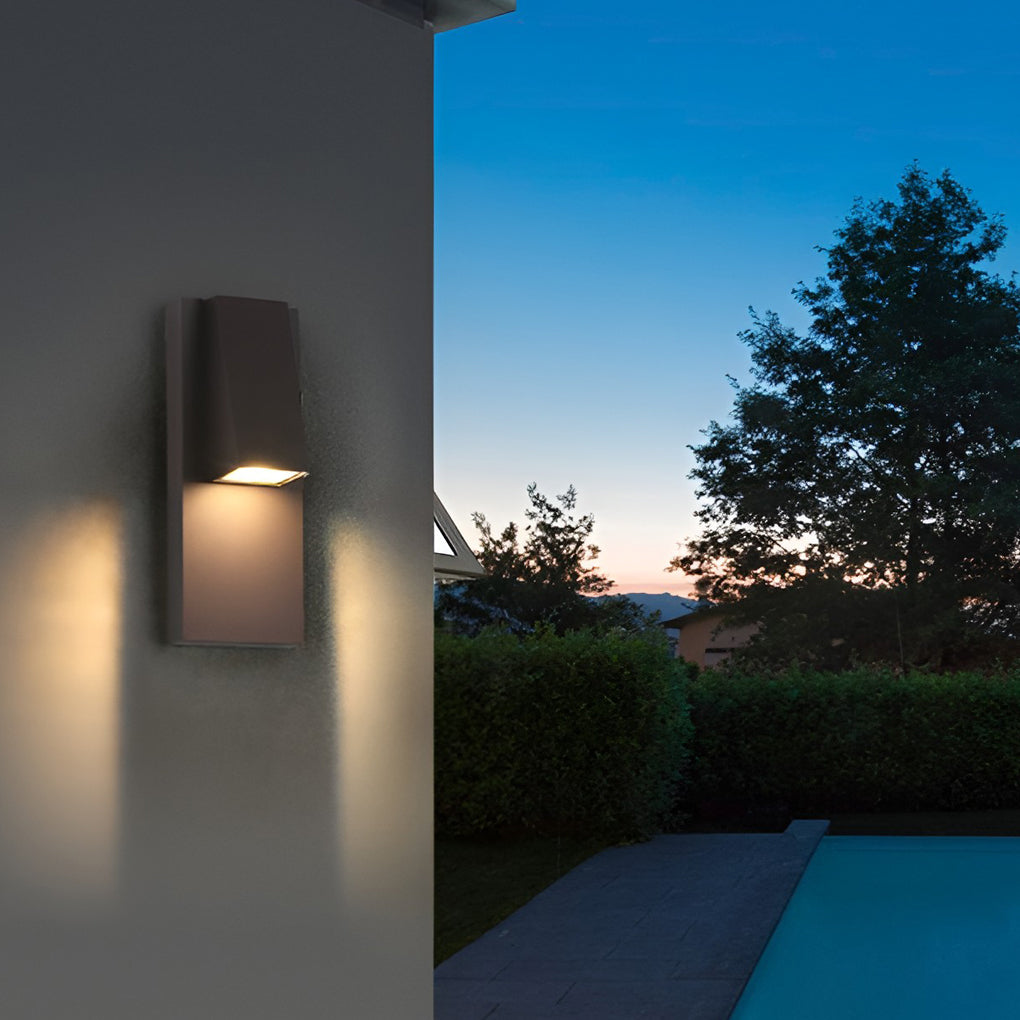 Rectangle Waterproof Led Black Outdoor Wall Lamp