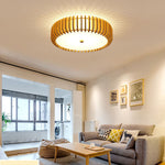 Wood Round Nordic Bedroom Ceiling Light Li002619