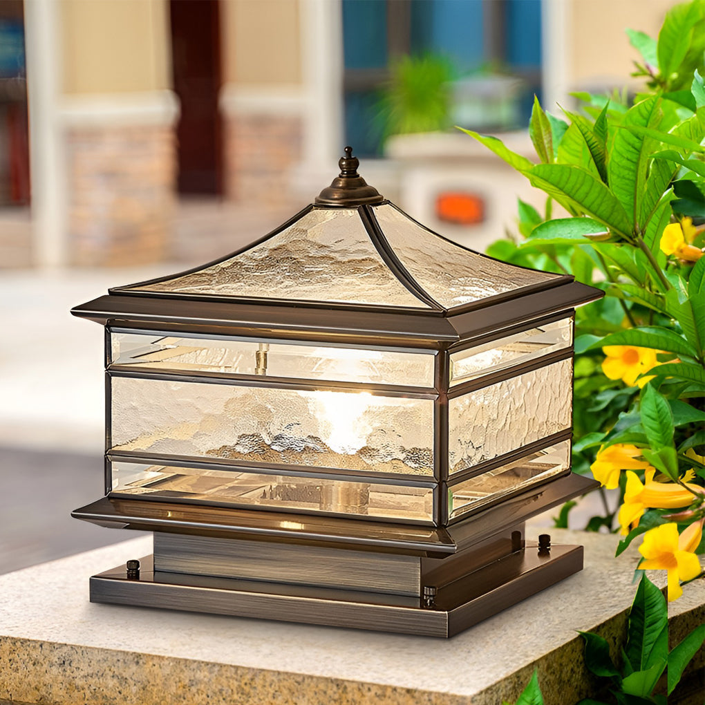 Waterproof Vintage Outdoor Fence Post Light
