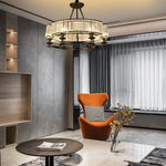 Round Metal Crystal Chandelier Ha098815