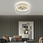 Minimalist Ring Three Step Dimming Led Mute Modern Bladeless Ceiling Fan Lights