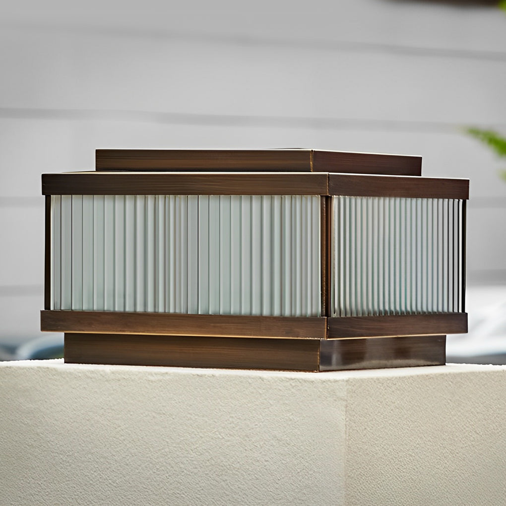 Square Modern Solar Fence Post Light Ha091706