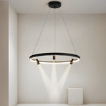 Aurelia Round LED Chandelier with Adjustable Spotlights for Modern Interiors