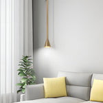 39 37 Modern Vertical Long Metallic Tube Cone Pendant Light