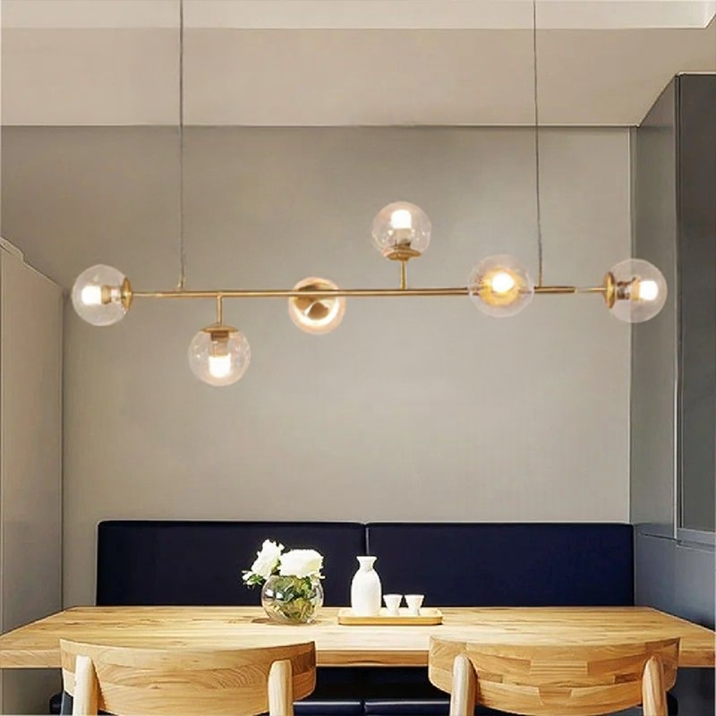 Modern Glass Orb Pendant Light