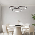 Aurelia Triple Ring LED Chandelier with Remote Dimmable Lighting