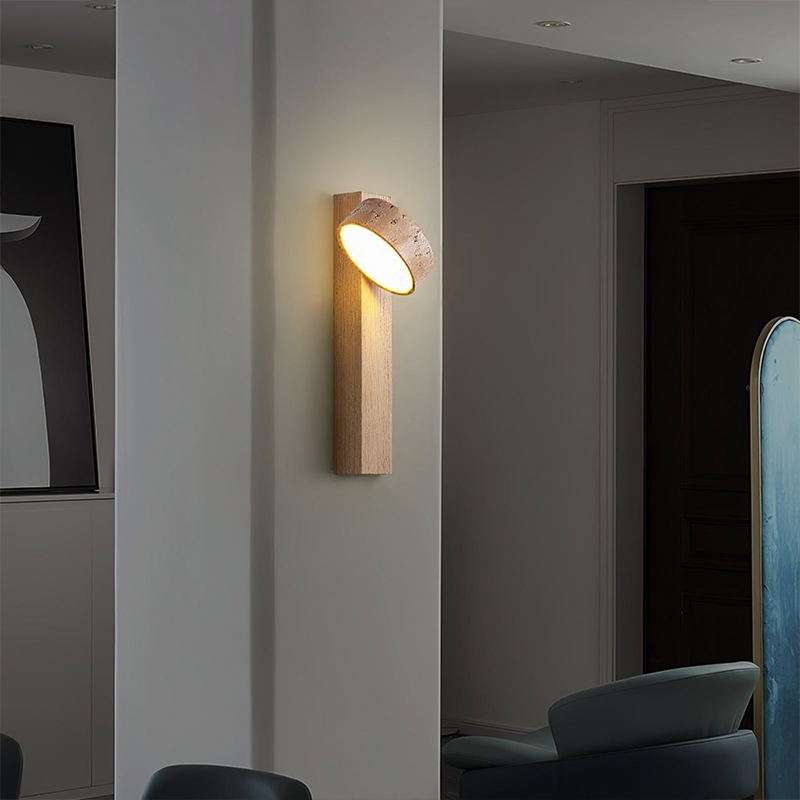 Off White Travertine Wall Lamp