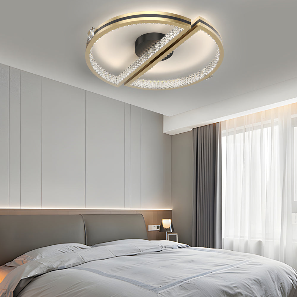 Creative Semicircles Round Three Step Dimming Modern Led Ceiling Lights
