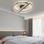 Creative Semicircles Round Three Step Dimming Modern Led Ceiling Lights