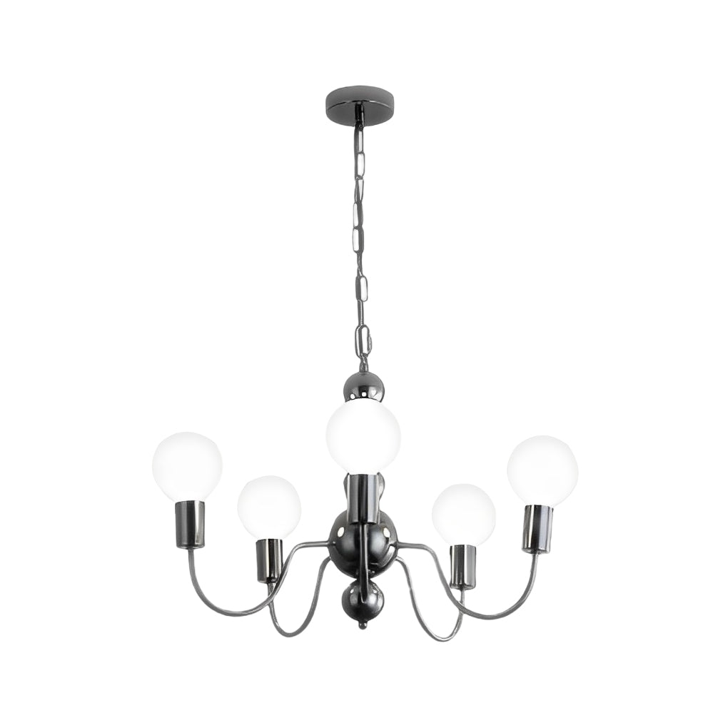 Aurelia Glass Globe Chandelier — Modern French Minimalist Pendant Light
