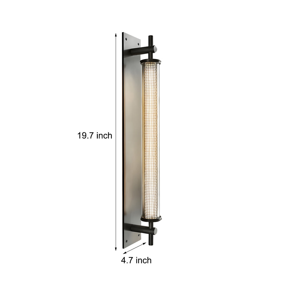 Industrial Black Stainless Steel Long Metallic Tube Wall Light 19 68 In H