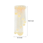 Spiral Raindrop Crystal Staircase Chandelier Ha098795