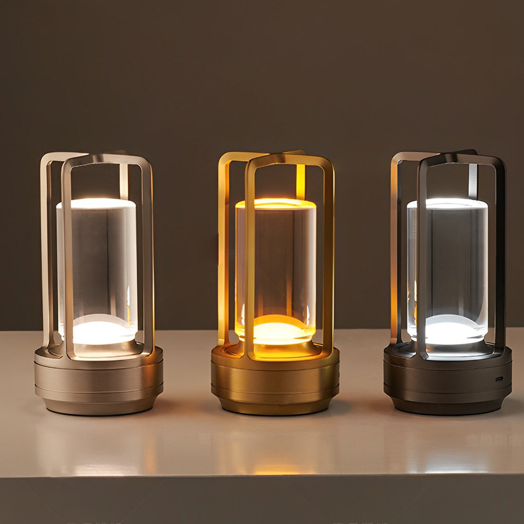 Portable Lantern Cordless Table Lamp Usb Touch Dimming Night Lights