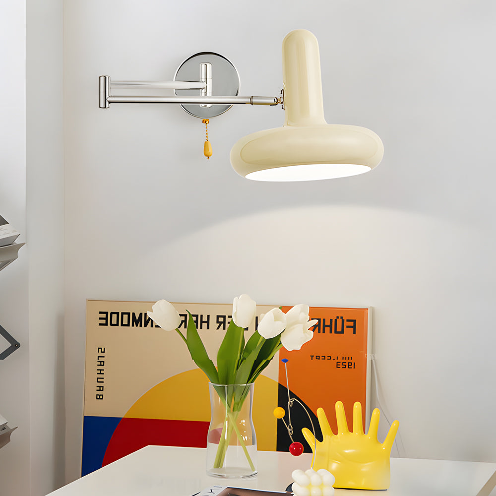 Creative Glass Swing Arm 3 Step Dimming Dimmable With Remote Wall Lamp