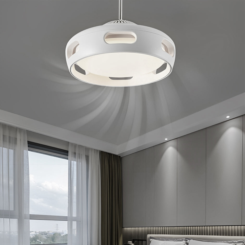 Round Smart Mute Bladeless Ceiling Fan Ha083514